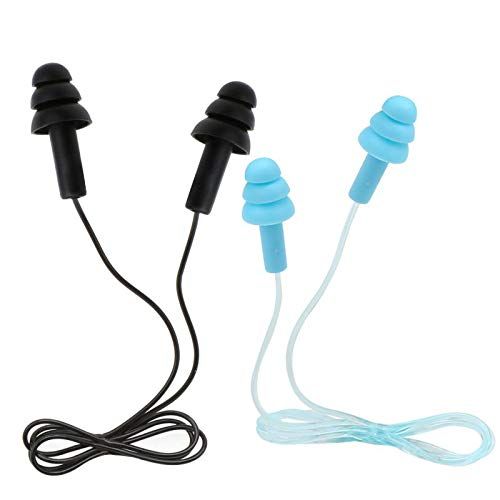 silicone swim ear plug with cord